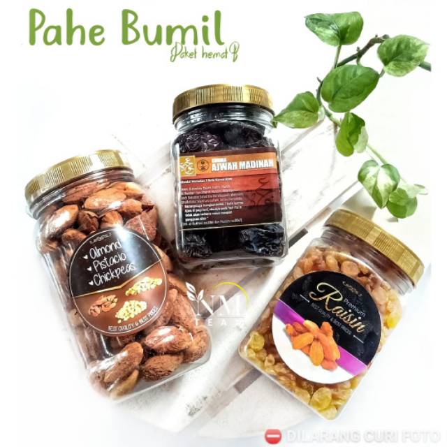 

Paket bumil B/kurma ajwa/almond/kismis/cemilan bumil