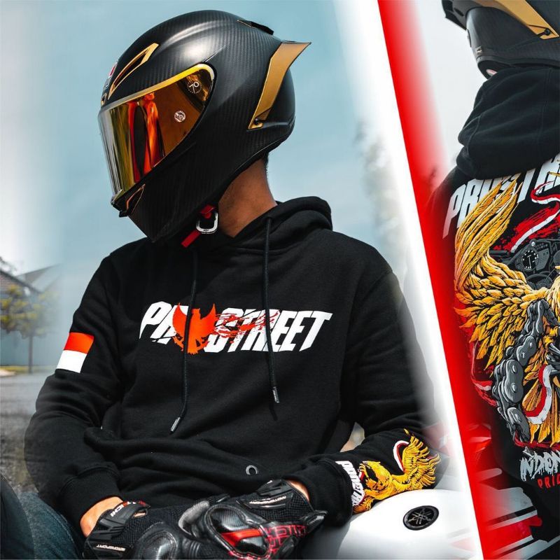 HOODIE prostreet Original Indonesia Rider - Indonesian Rider size L Spesial Edition