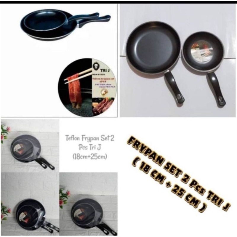 Teflon Non Sticky Anti Lengket Frypan Wajan Isi 2pcs-Teflon Set 2in1