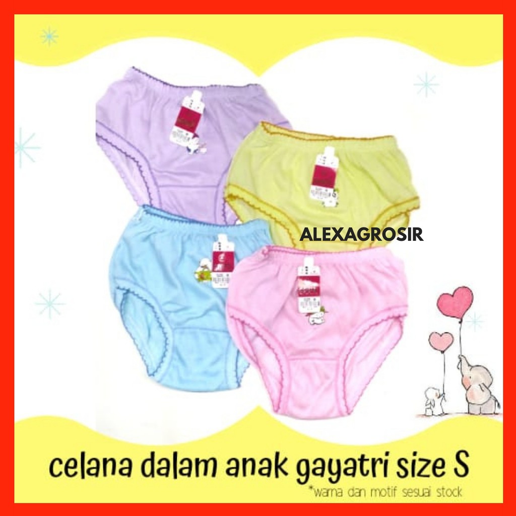 Celana dalam anak 3-12 bulan Size S Gayatri karakter celana dalam anak murah perempuan