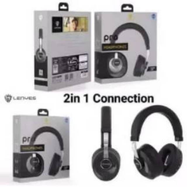 HEADPHONE BLUETOOTH ORI LENYES LH91 LH-91 2IN1 Connection Earphone Headset Bluetooth ACC Grosir