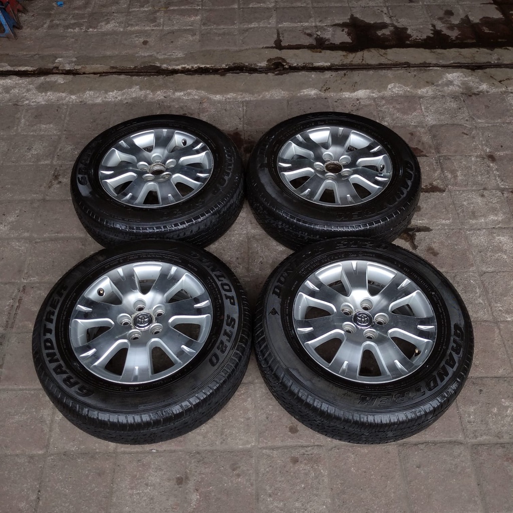 VELG BEKAS MOBIL SEKEN OEM ALPHARD RING 16 + BAN SEKEN 215 65 R16