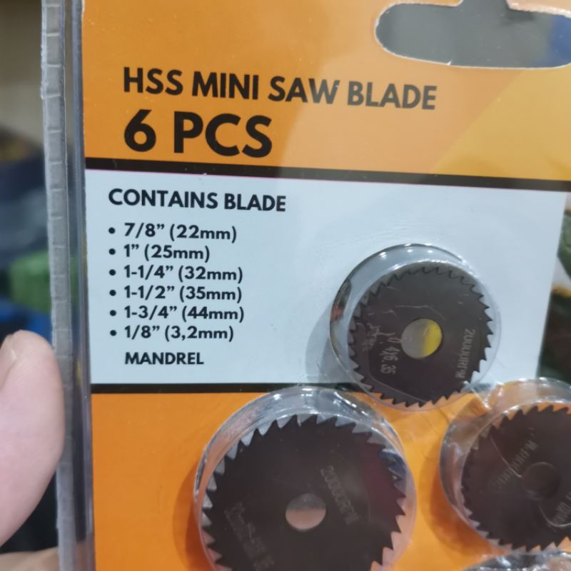 IKURA HSS MINI SAW BLADE 6 PCS MATA GERGAJI MINI GRINDER GERGAJI KAYU GERINDA MINI