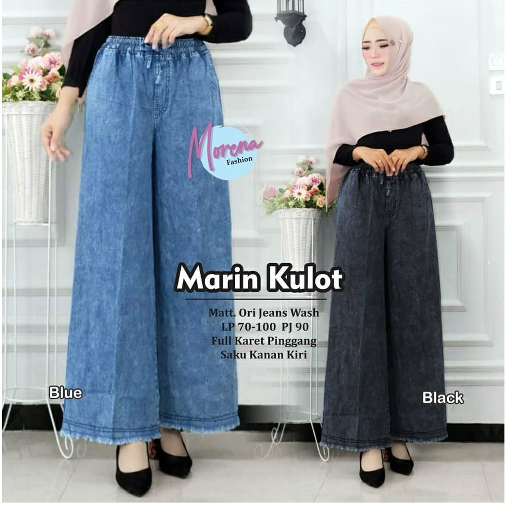 Kulot jeans rawis (COD) Material denim