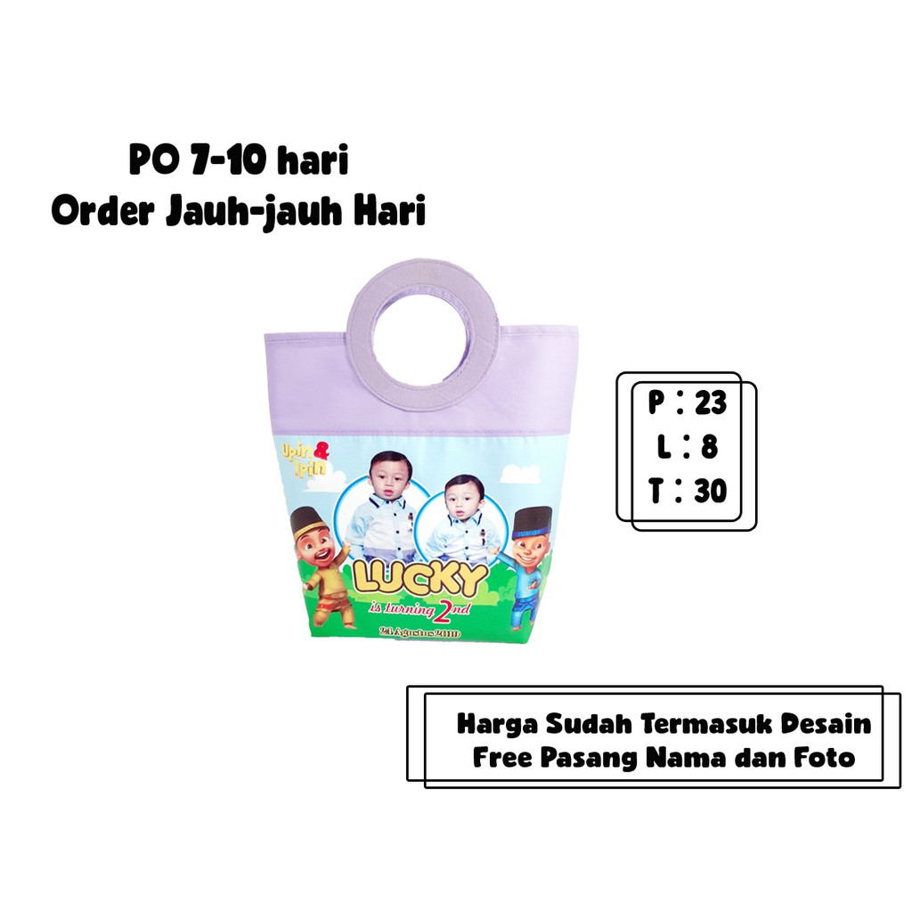 

Tas ultah pegangan bulat bisa Request Nama