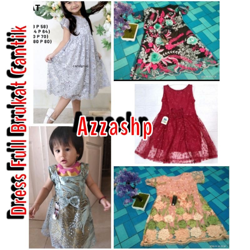 Dress Anak Full Brukat Kekinian
