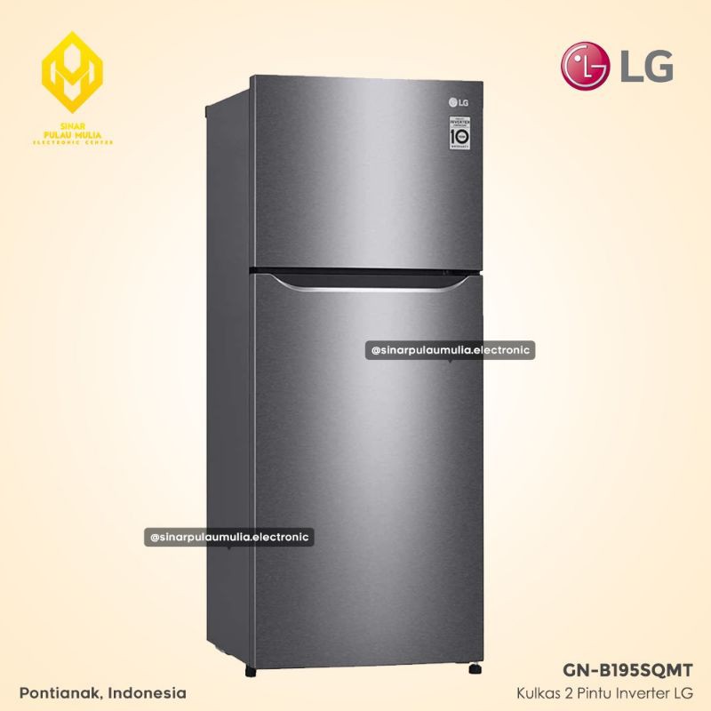 LG Kulkas 2 Pintu 202 Liter Inverter - GN-B195SQMT / GN B195SQMT / GNB195SQMT / GN B 195 SQMT