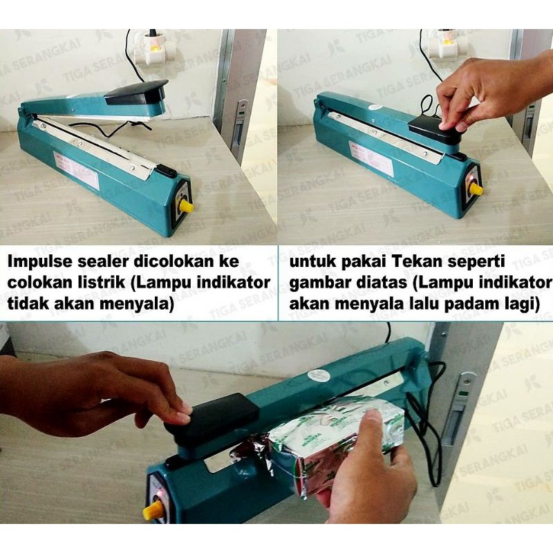 Mesin Press Perekat Plastik/impulse Sealer VIPOO V-200 Ukuran 20cm