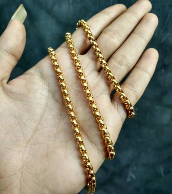 KALUNG PRIA RANTAI GOLD EMAS TITANIUM