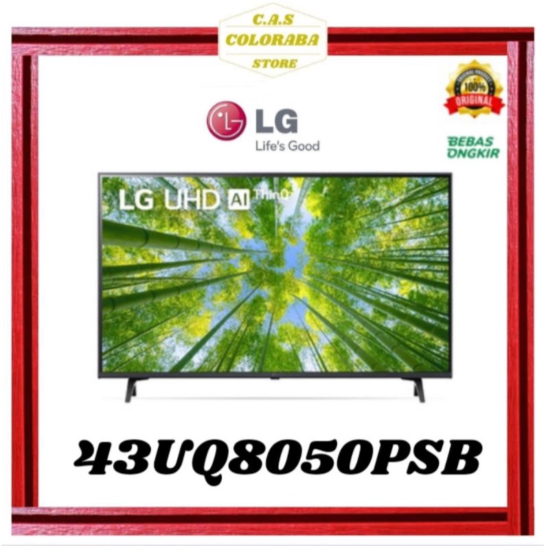 TV LG 43UQ8050PSB SMART TV 43 INCH LED 4K UHD MAGIC REMOTE 43UQ8050 43UQ80 43UQ UQ8050 UQ8050PSB