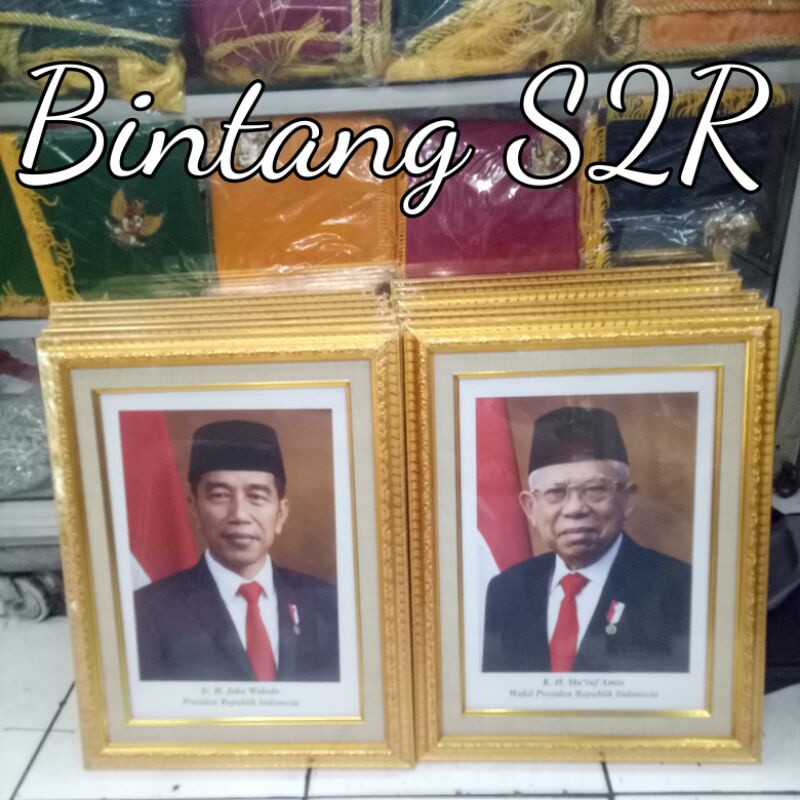 Bingkai presiden & wakil uk 35x50 linen