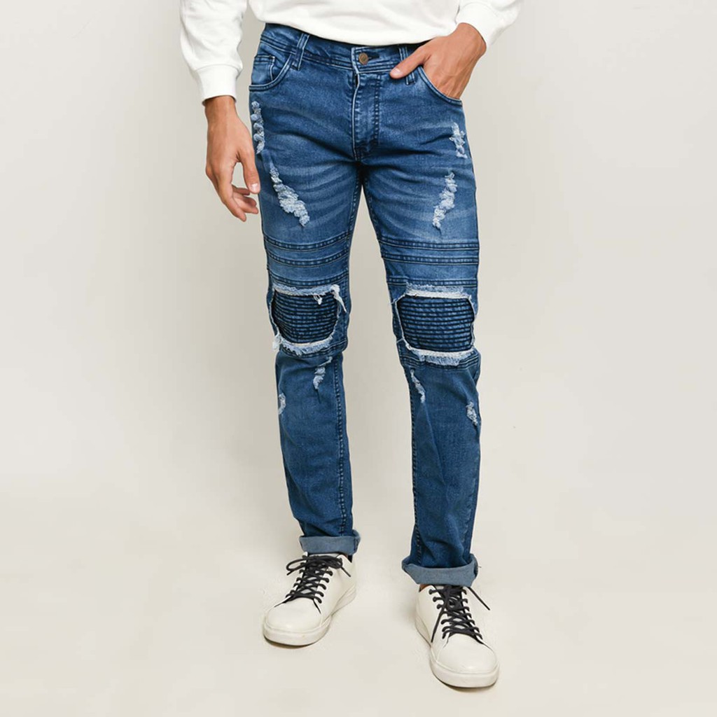 Ripped Jeans  Pria Terbaru Original  Celana  Jeans  Sobek 