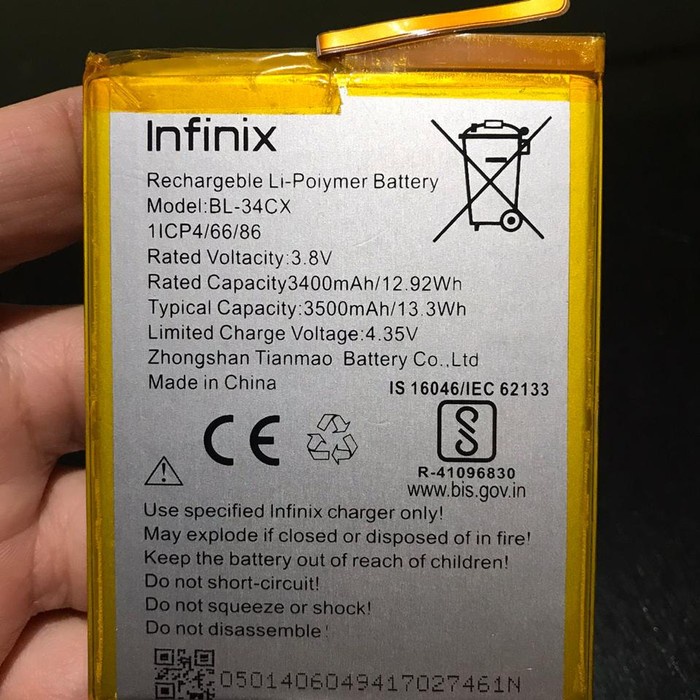 Baterai Battery Original Infinix BL-34CX BL34CX Smart 3 Plus X627B