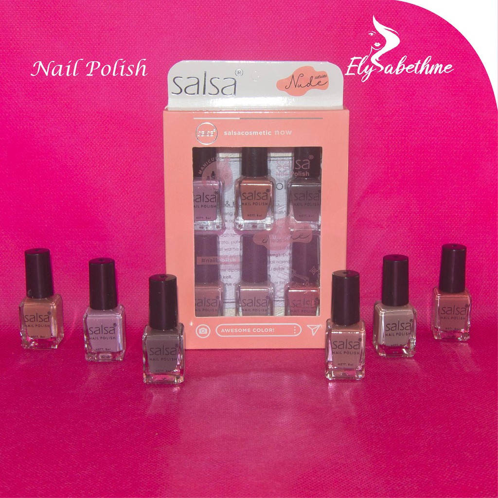 ✿ELYSABETHME✿ (Isi 6) SᗩᒪSᗩ Salsa kutek nude series per box warna natural alami cepat kering warna natural