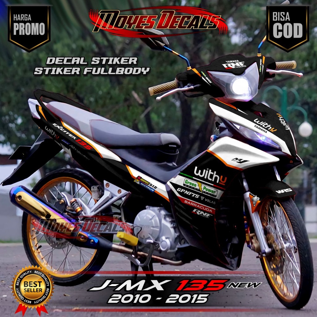 Decal Stiker Jupiter Mx New 135 - Motif RNF Warna Putih 2022