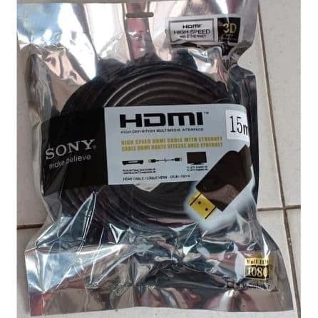 Kabel HDTV SONY 15M Male To Male Gold Plate 15 Meter HDTV 1.4V Cable