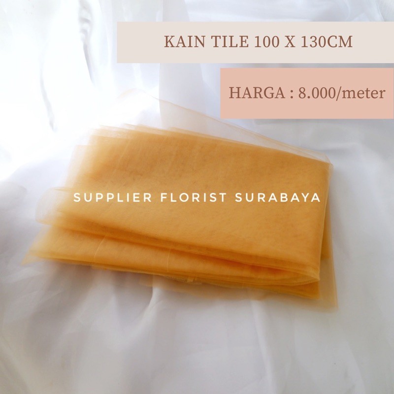 kain tille tile tulle 100x130cm bahan sedang, tidak halus &amp; tidak kasar