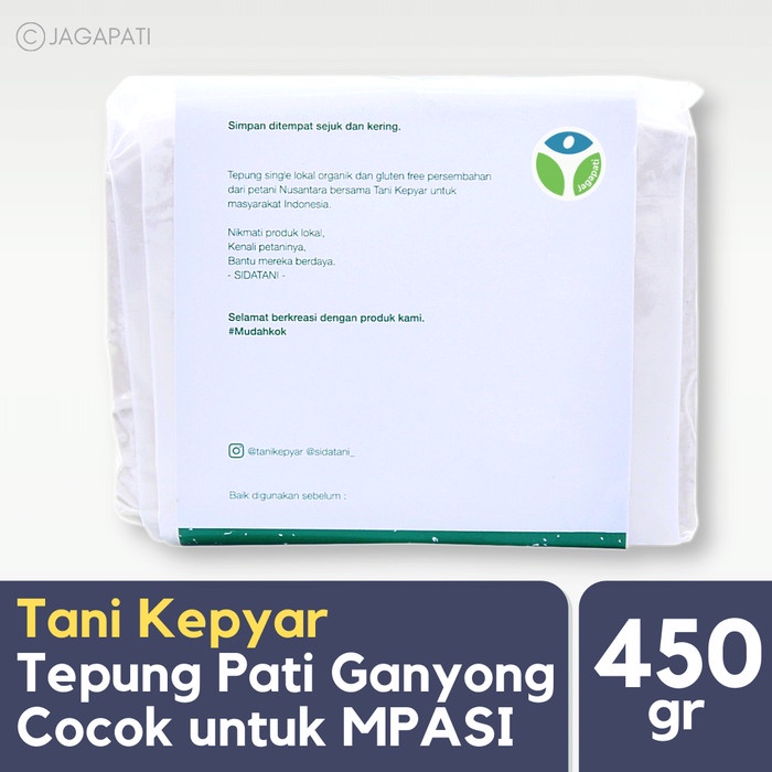 

Ketan-Beras-Tepung- Tani Kepyar - Pati Ganyong 450Gr - Tepung Organik - Tepung Sehat -Tepung-Beras-