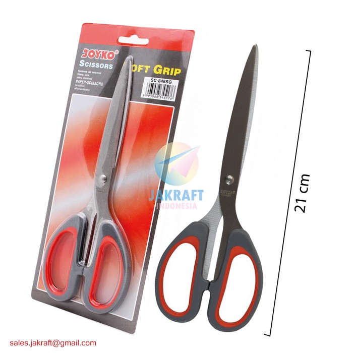 

Gunting Kertas Besar Gagang Empuk 21 Cm JOYKO SC-848SG Soft Grip