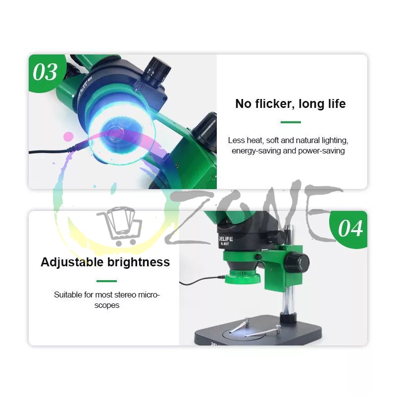 DUST-PROOF MICROSCOPE LIGHT - LAMPU LED MIKROSKOP RELIFE RL-033D