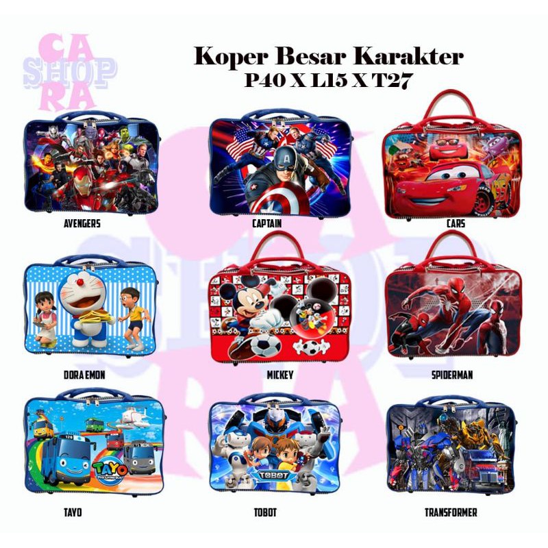 Tas travel bag karakter anak tas Koper besar karakter Selepang.