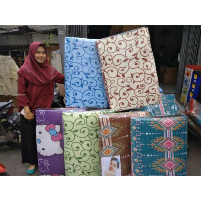 Kasur busa lipat Dacron 90x170x4 CM