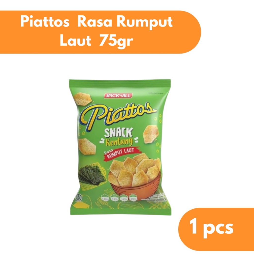 

Saboga x Piattos Snack Kentang Rasa Rumput Laut 75gr