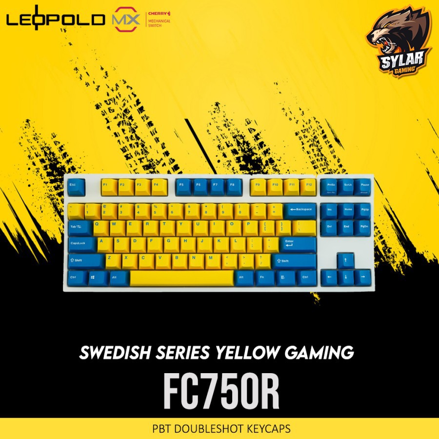 Leopold FC750R Swedish Series Yellow Gaming Keyboard