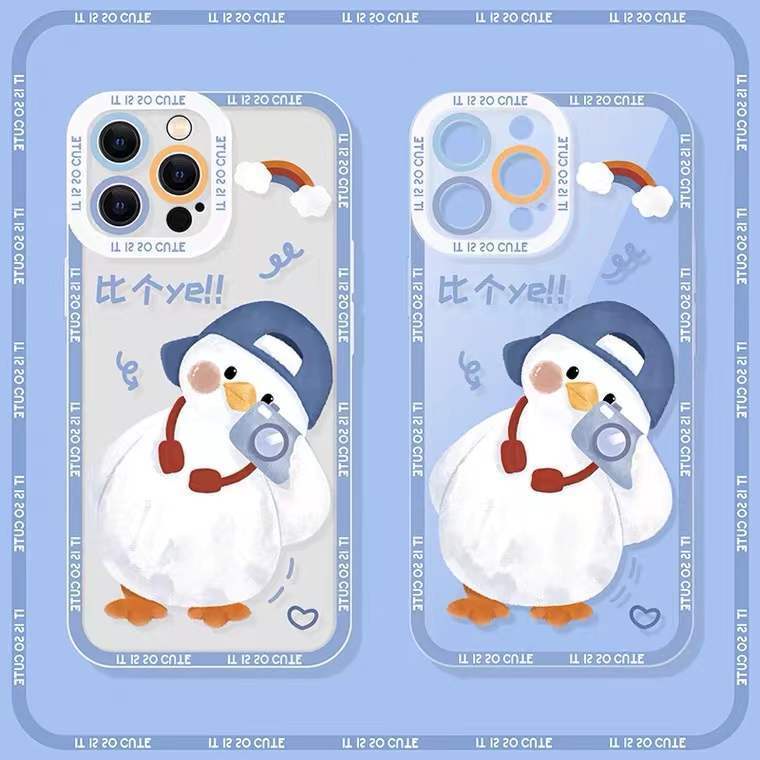 Case Desain Bebek Untuk Iphone 14 13 Pro Max 12 11 XS XR X 8 7 6 6s Plus SE2020