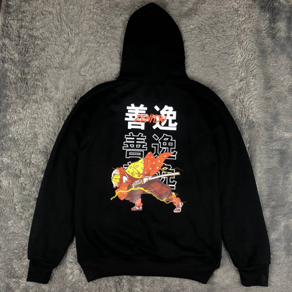 Hoodie Demon Slayer Zenitsu | Hoodie Anime Terbaru | Anime Manga Premium