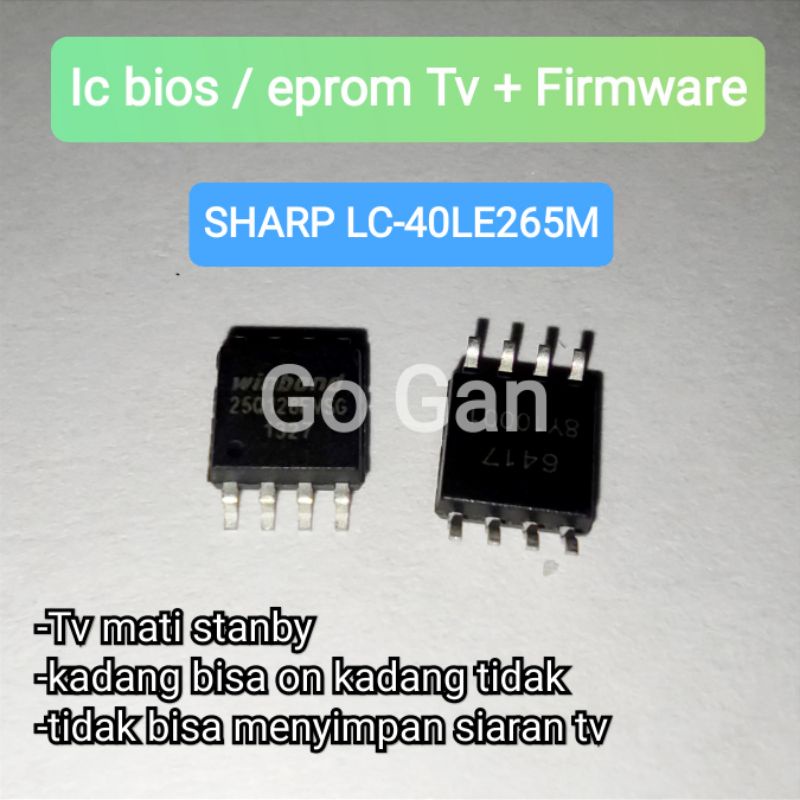 FIRMWARE TV SHARP LC-40LE265M + IC EPROM (TINGGAL PASANG)
