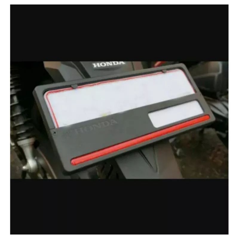 Sepasang Cover plat nomor motor Depan Belakang Tempat Plat Nomor Motor Original Honda genuine part Ori AHM