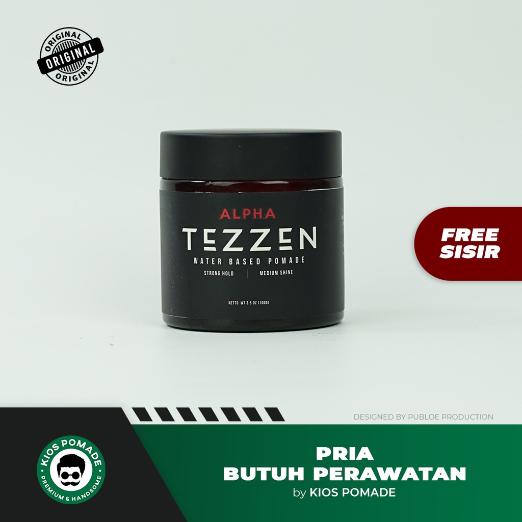 Jual Tezzen Pomade Alpha Minyak Rambut Pria Hair Styling Water Based