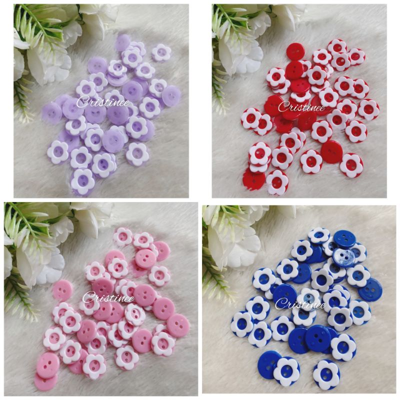 12pcs kancing sakura 15mm