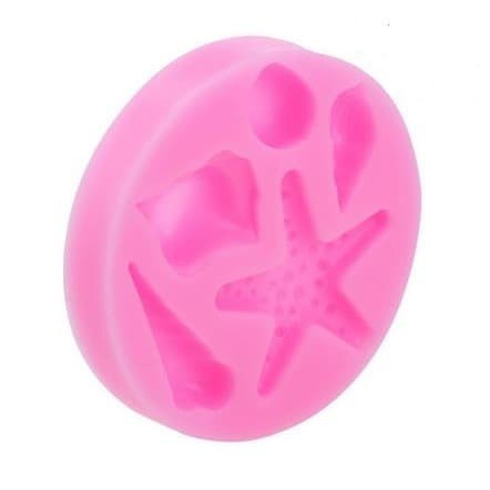 3D Silicon Mold Fondant Cake Decoration - Starfish Seashell