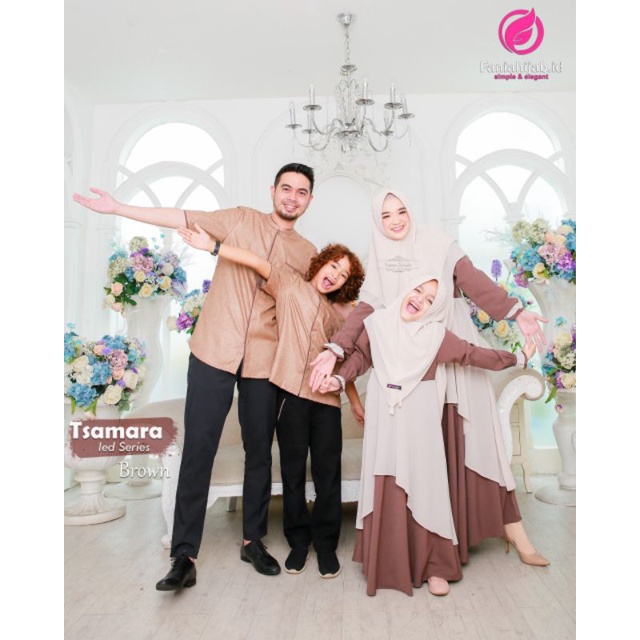 Open Booking Tsamara Brown / Tsamara Fania Hijab / Sarimbit Fania Hijab 2022/ Gamis Tsamara / Koko T