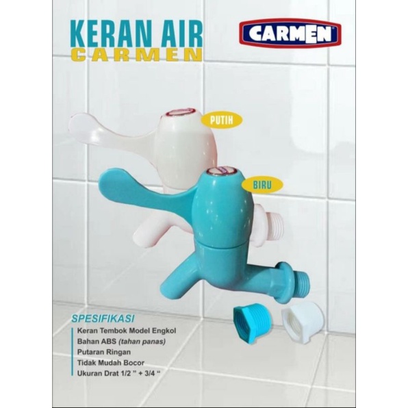 Kran Air Carmen 1/2&quot; + 3/4&quot; / Kran Carmen High Quality / Kran tembok