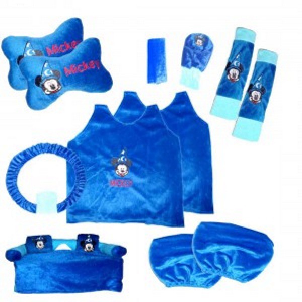 Bantal Mobil 8 in 1 Exclusive Mickey Biru