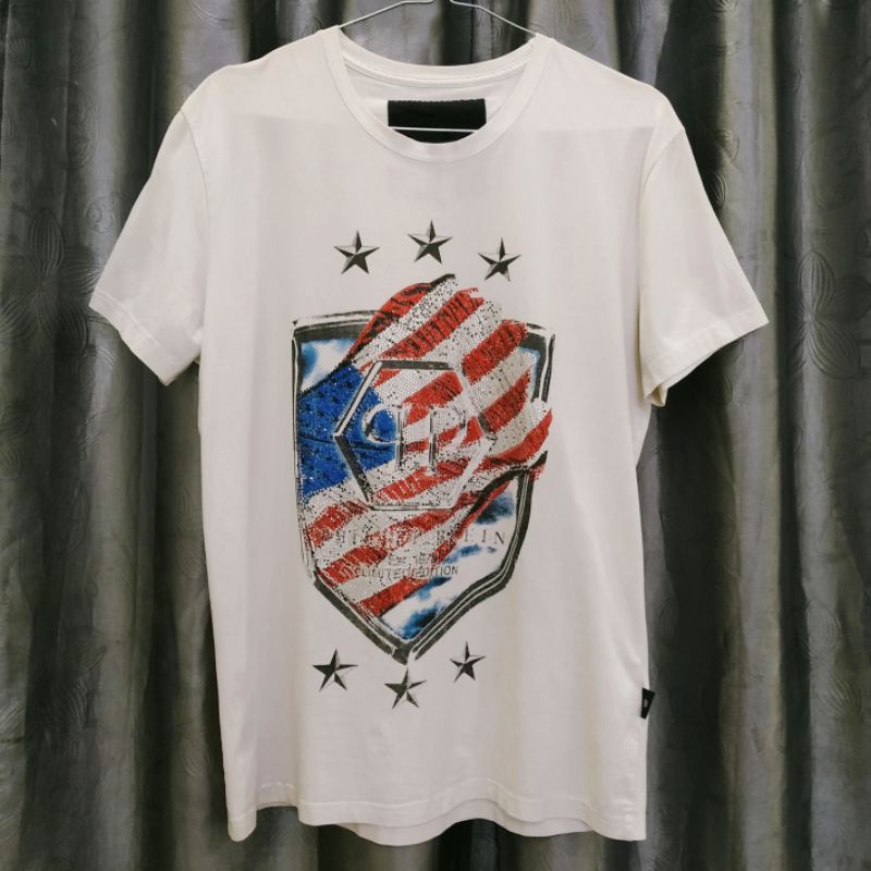 Phillip Plein Diving Down White Tshirt Second/Bekas Original