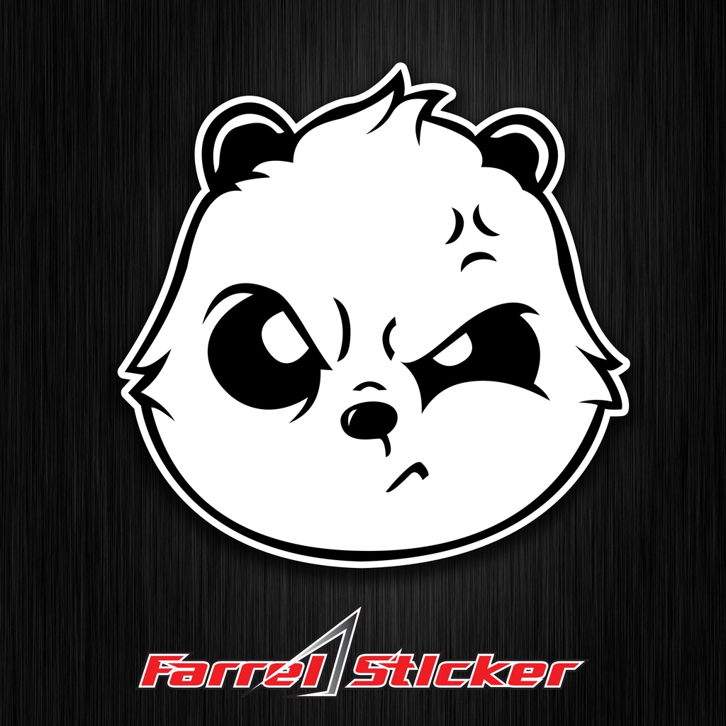 stiker kepala panda 7CM