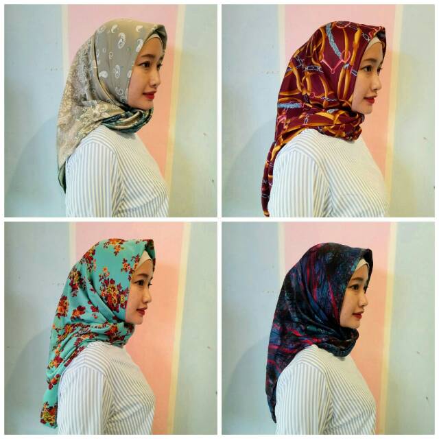 GYNDA MAXMARA RANDOM MOTIF - Segiempat maxmara square hijab jilbab grosir termurah ter best seller