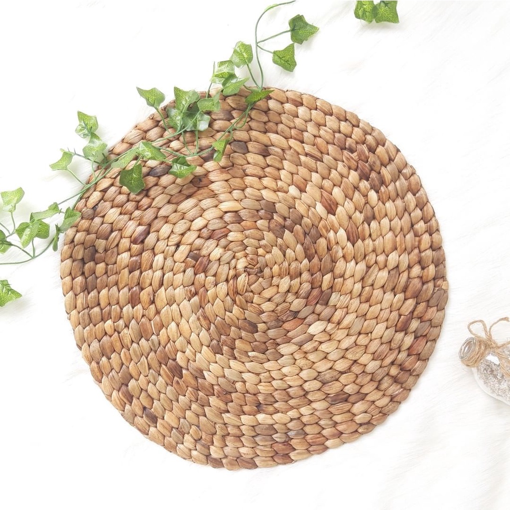 Placemats / Tatakan Bulat / Anyaman / Kerajinan Eceng Gondok