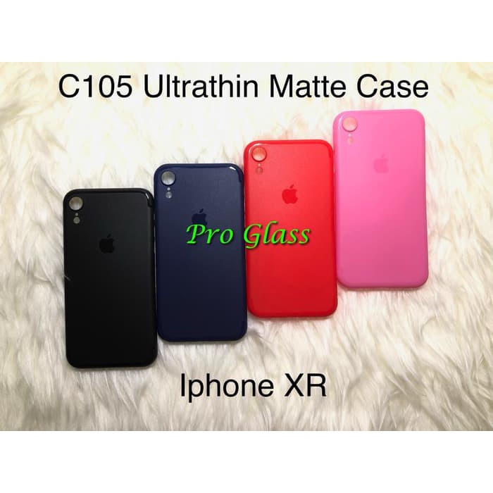 C105 Iphone XR Frosted Matte Case Ultrathin Premium + Lens Protector