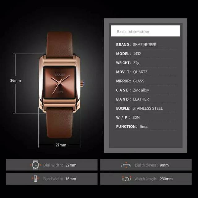 JAM TANGAN CEWEK SKMEI ORIGINAL ANTI AIR