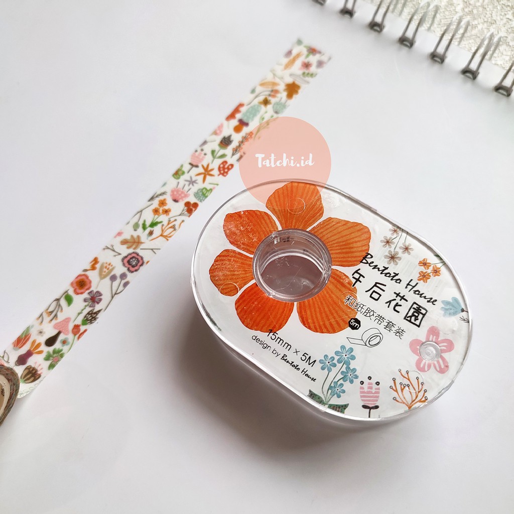 

Afternoon Garden Washi Tape with Container/ Masking Tape/Selotip Motif