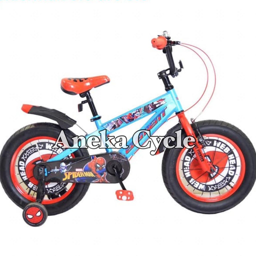Sepeda Anak Cowok  Bmx Element  16 Spiderman Ban Besar 3 0  Sepeda Anak Cowok  Bmx Element  16 Spiderman Ban Besar 3 0