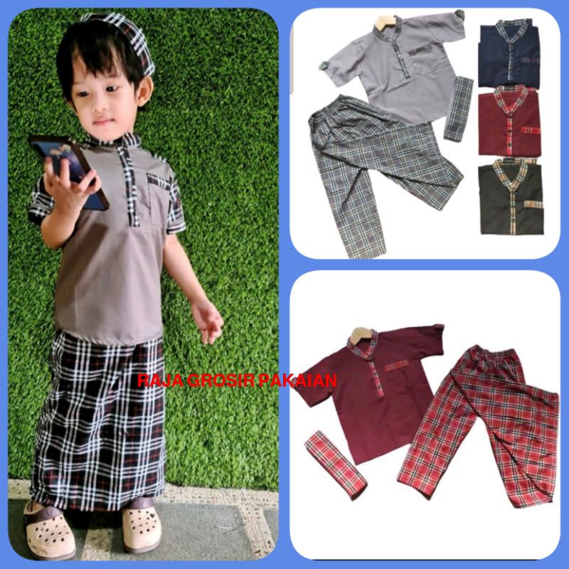 Baju Koko Sarkoci Anak 1-9 Thn (Setelan Baju Koko.Sarung,Koko,Peci) Termurah Tangan Pertama