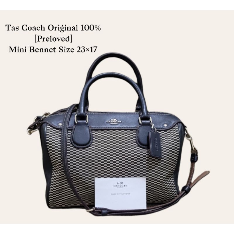 Preloved Tas Coach Mini Bennet Original 100%