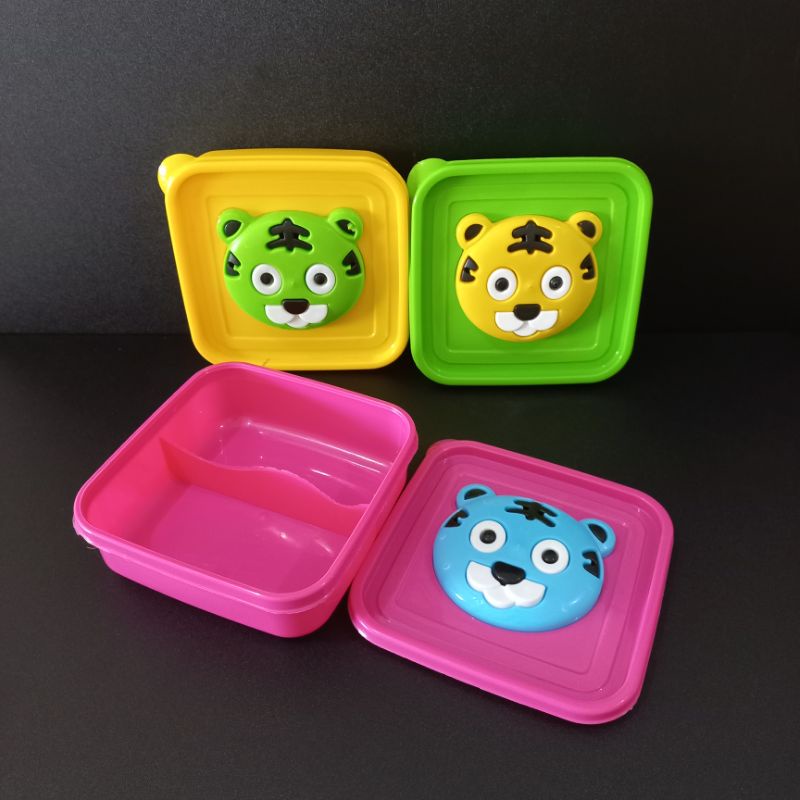 Tempat Makan Sekat MACAN Lunch Box Sekat Anak Souvenir Ulang Tahun