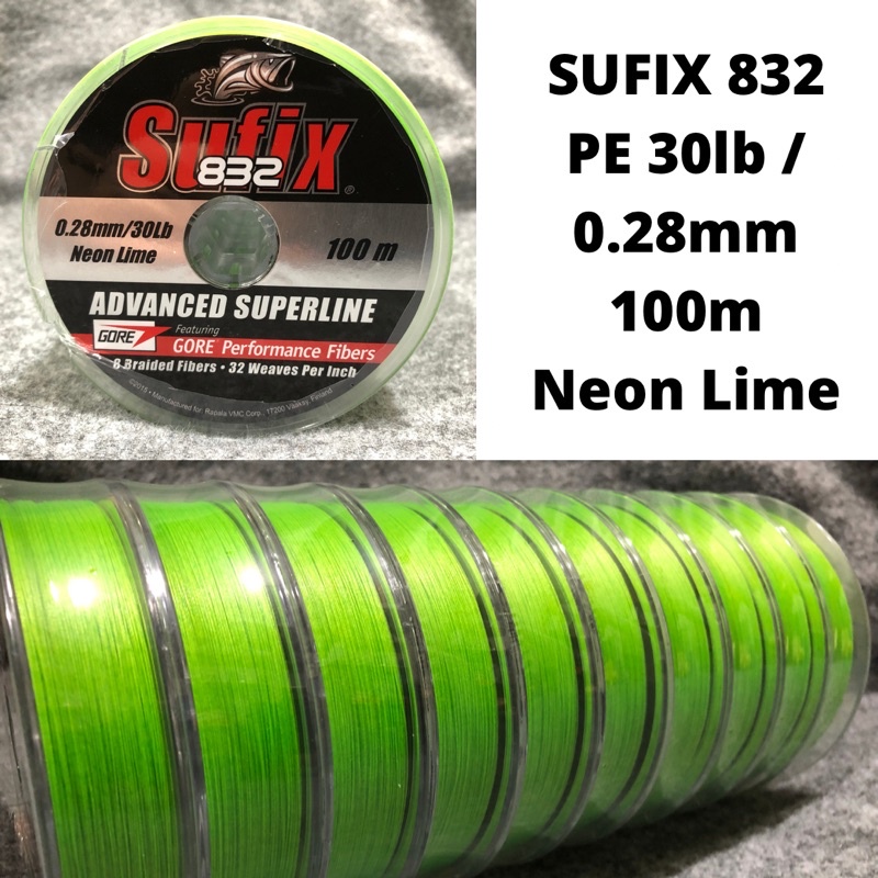 Senar Pancing PE Sufix 832 100meter Neon Lime